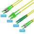 20M/66FT SC/APC to SC/UPC SM DX LSZH 3.0mm Indoor Fiber Optic Patch Cord, SC to SC Single mode 9/125?m Duplex SC-SC Optical Fiber Jumper Cable Com...