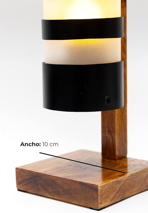 Desk Lamp for Bedside Table with 1 Watt Yellow LED Bulb, Decorative Handmade Nigthstand Lamp for Bedroom, Living Room, Kids Room or College Dorm. ...