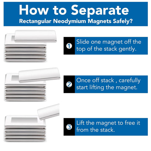 LOVIMAG Neodymium Magnets Bars, 150 Pcs Small Rare Earth Magnets Bar, 6x3x2mm Rectangular Neodymium Magnets for Fridge, Office, Science, Craft and...