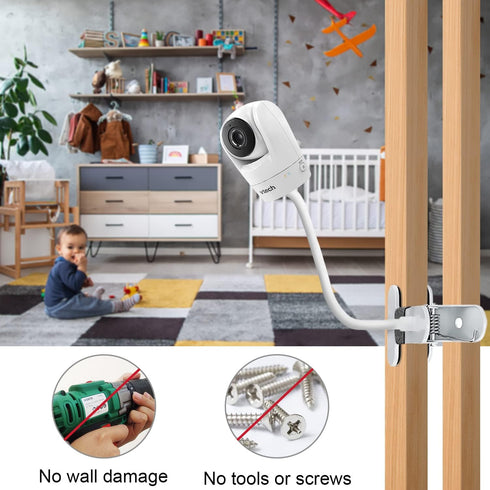Baby Monitor Mount Compatible with Vtech VM901 & VM919HD and Other Baby Monitor Camera with1/4 Threaded,15.7 inches Flexible Clip Clamp Mount Long...