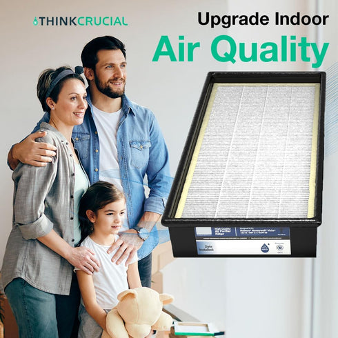 Crucial Air Replacement Air Filter with IDF Filter - Compatible with Honeywell HFD-120-Q Odor Neutralizing Air Purifier Filters, Filter Model - (2...