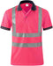 Safety Polo Shirt High Visibility - Reflective Shirt Short Sleeve ANSI Standards Construction Work Wear for Men and Women (Pink, 2XL)...
