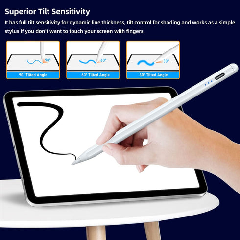 Stylus Pen for iPad 9th&10th Gen, Apple Pencil 2nd Generation, 2X Fast Charge Apple Pen for iPad 2018-2023, iPad Pencil for iPad Pro 11/12.9 3/4/5...