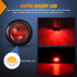 Nilight 3/4Inch Round Marker Light 10PCS Red LED Clearance Light 2 Connectors Side Indicator Bullet Marker Light IP68 Waterproof for Trailer Truck...