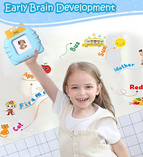 Talking Flash Cards Toddler Toys Pocket Speech for Toddlers 1-3, Talking Learning Flash Cards Educational Toys Sensory Toys Gift for Boys and Girl...