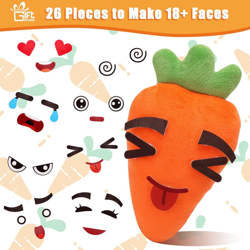 Social Emotional Learning Toys - Big Feelings Carrot Social Emotional Games for Kids - 26 Facial Expressions, 10 Educational Flashcard - Preschool...