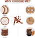 5ARTH Natural Wood Slices - 20 Pcs 3.5-4.0 inches Craft Unfinished Wood kit Predrilled with Hole Wooden Circles for Arts Wood Slices Christmas Orn...