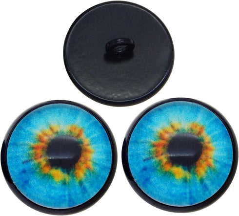 Julie Wang 20Pairs 12MM Sew On Eyes for Amigurumi Stuffed Plush Doll Glass Dragon Lizard Frog Animal Toys Domed Buttons Crafts DIY 0.47inches...