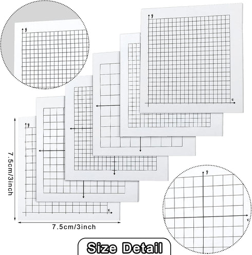 24 Pads Graph Paper Sticky Note Pads 600 Sheets 3 x 3 Inch Mini Graph Pads Adhesive Grid Variety of X Y Axis Coordinate Grid Notepad for Office Sc...