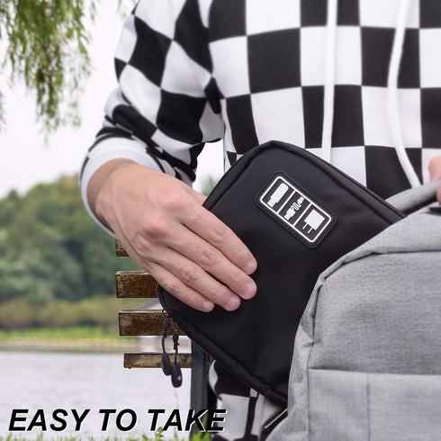 iiteeology Smart Watch Band Storage Bag, Universal Watch Band Accessories Organizer Bag Travel Storage Bag, Extra Pocket for Magsafe Charger, Cabl...