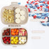 Travel Pill Organizer, Portable 8 Compartments Small Pill Case Daily Pill Box to Hold Vitamins, Cod Liver Oil, Medicine for Pocket Purse (Beige)...