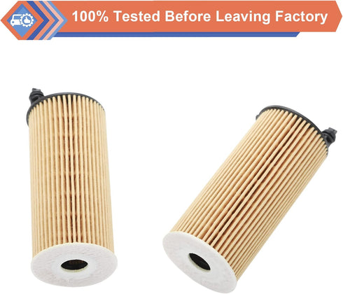 2 Pcs Oil Filter Compatible With 2016-2023 118i 230i 330i 430i 530i 740e X3 X4 Z4 GR Supra, Replace#HU6014Z, HU6014/1Z, 11428575211...