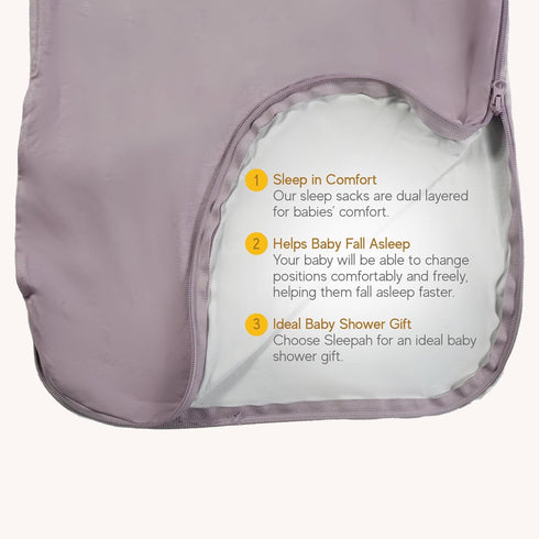 Sleepah Unisex Rayon Made from Bamboo Baby Sleep Sack 0.5 TOG, 2-Way Zipper Wearable Blanket Baby Purple S (18-36 months)...