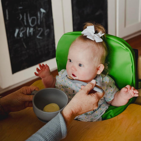 TalkTools Itsy Bowl - Silicone Mixing Bowl Set for Newborn Essentials, Baby Boys, Toddlers, Kids - Suction Baby Bowls, Cereal Bowls, Snack Lid - B...
