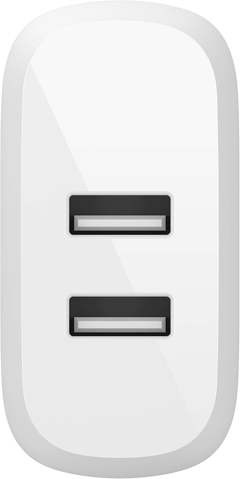 Belkin 24W Dual Port USB Wall Charger - Fast Charging for iPhone, iPad, Samsung & More - Charging Block for Power Bank, No Cable Included......