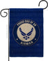 Breeze Decor Proud Dad Airman Burlap Garden Flag Armed Air Force USAF United State American Military Veteran Retire Official House Decoration Bann...
