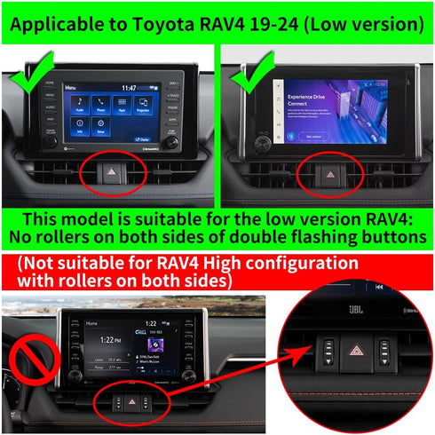 Car Phone Holder for 2019-2024 Toyota RAV4 LX XLE,2019-2024 Toyota RAV4 Hybrid LE XLE SE Woodland XLE,RAV4 Prime SE Auto Accessories Navigation Sc...
