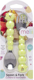 melii Caterpillar Spoon and Fork Utensil Set for Toddlers - BPA-Free Silicone and Stainless Steel Kids Utensils - Ergonomic, Easy-Grip Design for ...