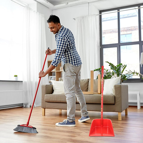 COHEALI Plastic Upright Dustpan Long Handle Lobby Dust Pan Cleaning Shovel Stand Up Dustpans Sweeping Part for Garage Home Yard 63cm (dust Pan Onl...