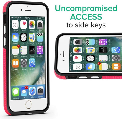 CellEver Heavy-Duty Case for iPhone SE 2022/2020, iPhone 8 /iPhone 7 - Dual Layer, Military Grade Protection, Elevated Screen & Camera Protection,...
