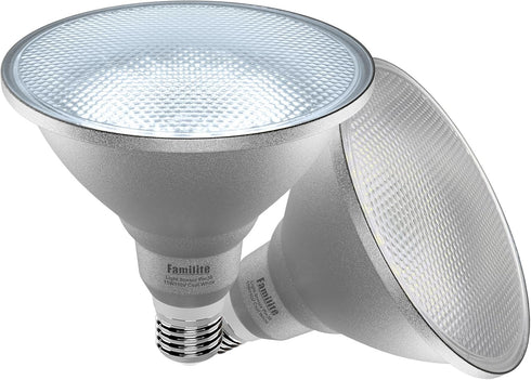 Dusk to Dawn PAR38 LED Flood Light Bulbs with Auto On/Off Light Sensor for Porch Security or Landscape Lighting, 20W = 100W, IP65 Waterproof, Cool...