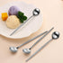 4 PCs 6.7 Inches Stainless Steel 18/10 Coffee Spoons,Matte Finish SS 304 Long Handle Coffee Stirring Spoon,Iced Tea Spoon,Espresso Mixing Spoons,C...