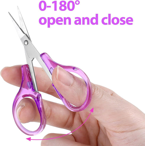 4Pcs Small Sewing Scissors Stainless Steel Detail Craft Scissors Set with Cap Portable Scissors for Paper Cutting Sewing Crafting Quilting...