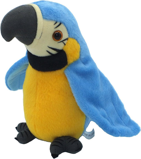 Talking Parrot Repeats What You Say Talking Bird Plush Animal Toy Electronic Plush Parrot for Boy and Girl Gift,4.3 x 8.7 inches(Blue)...