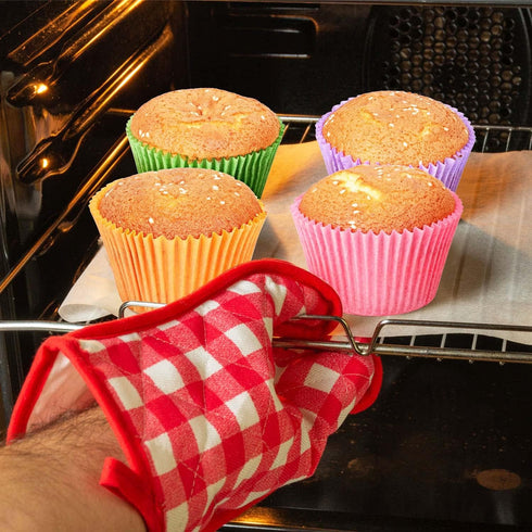 Gifbera Bright Rainbow Jumbo Cupcake Liners Large Solid Colorful Paper Baking Cups 200-Count...