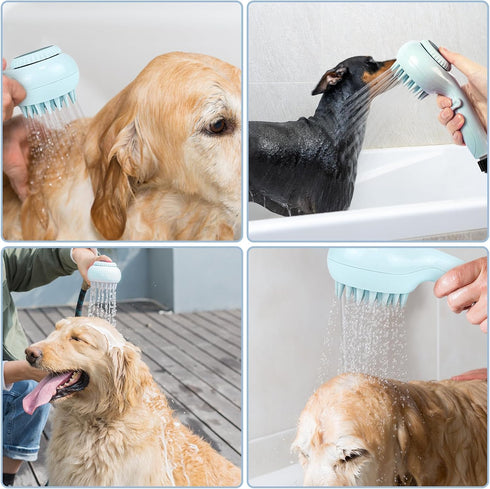 Dog Shower Brush Attachment - Pet Shower Attachment Dog Shower for Gentle Grooming, Easy to Use Dog Shower for Home Grooming, Dog Bath Brush for D...
