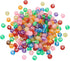 370pcs Transparent Acrylic Alphabet Letter Beads 7mm Colorful Flat Round Disc Coin A-Z White Letter Pattern Loose Spacer Beads Charms for DIY Neck...