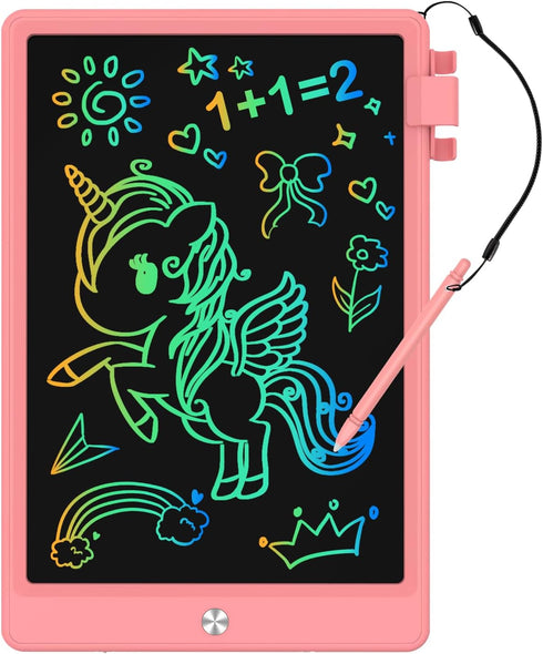 LCD Writing Tablet for Kids, 12.9 Inch Colorful Toddler Doodle Board Tablet, Erasable Drawing Pad, Learning Toy for 3-8 Years Old Boys Girls - Chr...