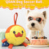 Dog Toys Soccer Ball with Straps - Durable Dog Balls for Small Medium Dogs, Beach Pool Dog Water Toy, Duck Dog Toy, Puppy Dog Birthday Gifts, Herd...