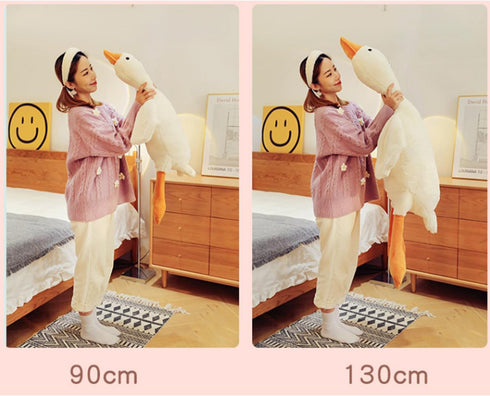 Goose Stuffed Animal Plush Pillow Big Duck Plushies Doll Cute Toy Goose Plush Xmas Gifts 20'' (19.7 inch, White Goose)...