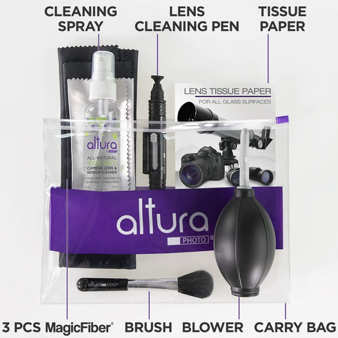 Altura Photo Professional Camera Cleaning Kit for DSLR & Mirrorless Cameras and Sensitive Electronics Bundle - Camera Accessories Kit with Altura ...