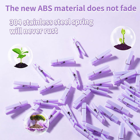 50 PCS Small Transparent Plastic Tool Paper Clips Clothespins Clip Clothing Line Clip Photo Clips 1.4 x 0.25 Inch Mini Clothespins Baby Shower Clo...