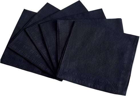 RDS HANKYTEX Men's Handkerchiefs,100% Soft Cotton,Black Hankie,Pack of 6...