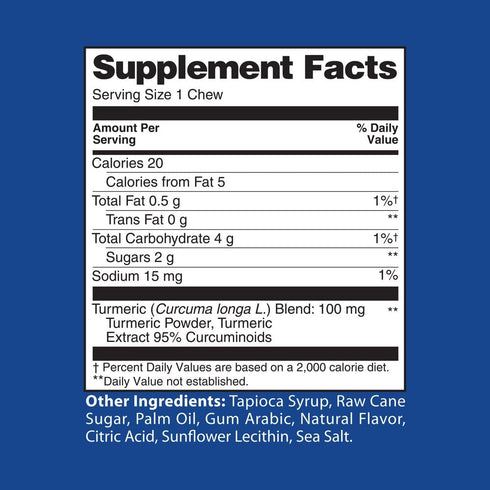 Healthy Delights Naturals, Turmeric Curcumin Soft Chews, Promotes Healthy Inflammatory Response, Delicious Tropical Fruit Flavor, 30 Count...