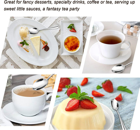 SONGZIMING Demitasse Espresso Spoons, Mini Coffee Spoon, 18/10 Stainless Steel Small Spoons for Dessert, Tea,Set of 8...