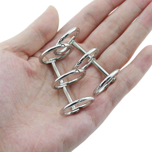 SQXBK10PCS 20mm Metal Binder Ring Silver Open Triple Ring Binder for Binding Binders DIY Album and Calendar and Essay Page...