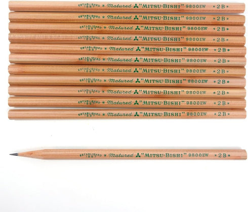 ???? Mitsubishi Pencil K9800EW2B Recycled Pencils, 9800EW, 2B, 1 Dozen...