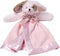 Bearington Baby Wiggles Snuggler, 15 Inch Pink Puppy Dog Plush Stuffed Animal Security Blanket Lovey for Babies...
