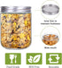 6 Pack 16 oz Glass Jars With Lids, Glass Kitchen Canisters Cabinet, Pantry Organization, Food Storage Jars for Flour, Sugar, Coffee, Candy, Snacks...