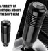 Pack-1 Manual Car Shift Knob with 0.31In/0.39In/0.47In (8mm/10mm/12mm) Adapters, Personalized American Flag Design, Universal 3.34In Waterproof Me...