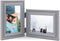 Vertical Horizontal, Art Double 4x6 Grey Wood Foldable Picture Frame - Opening 3.5x5.5 - for 4 by 6 Portrait and Landscape View...