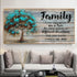 Peeua Diamond Painting Kits for Adults, Big Size Diamond Art Family Words and Tree, 5D DIY Full Drill Diamond Cancas Retro Craft for Living Room D...
