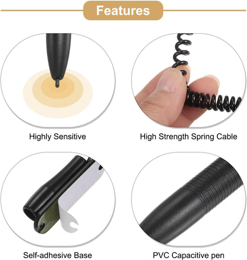 MECCANIXITY 2pcs Stylus Pens for Resistive Touch Screens Spring Universal Resistance Capacitive Stylus Pen for Car Navigation GPS POS, Black......