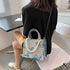 Fashion luxury tote bag cotton linen one shoulder large capacity jacquard embroidery retro Oil Painting handbag...
