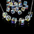 50 Pieces Crystal Cube Beads, 8mm Square Glass Beads for Jewelry Making, Clear Loose Beads Jewelry Crafts Making Supplies for DIY Bracelet Necklac...
