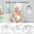 Towel Holder for Bathroom Matte Black Towel Ring, 2pcs Adhesive Wall Mounted Hand Towel Holder, Towel Hanger for Bath&Kitchen Organizer, Stainless...